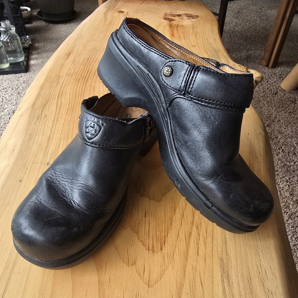 Ariat Black Leather Clogs